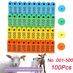 100PCS No. 1-500 Sheep Ear Tag Signs with The Word Ear Laser Typing Copper Head Earring Animal Identification Cattle Pig Ear Tag