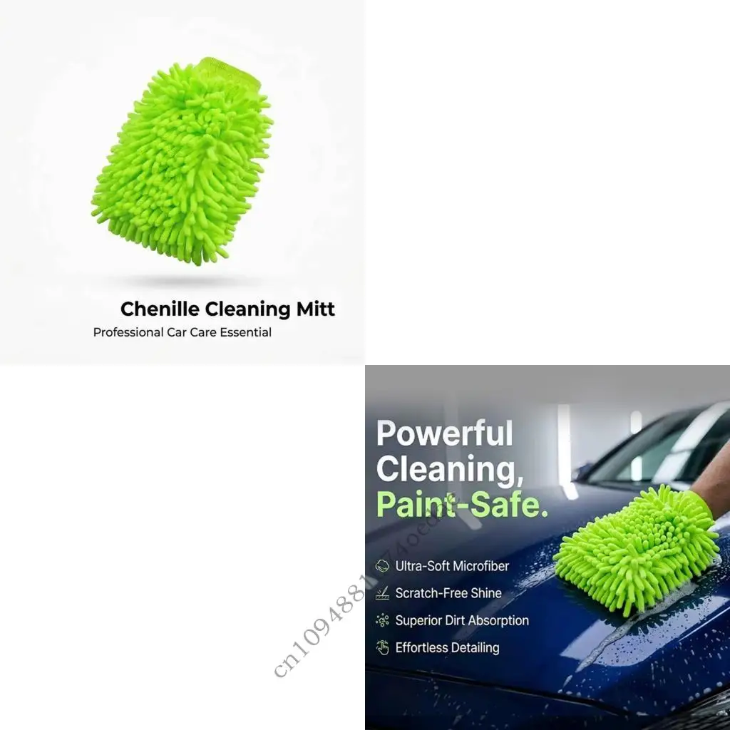 Car Detailing Gloves With Deep Cleaning Fibers Absorbent Scratch Resistant Flexible Grip For Window Surfaces