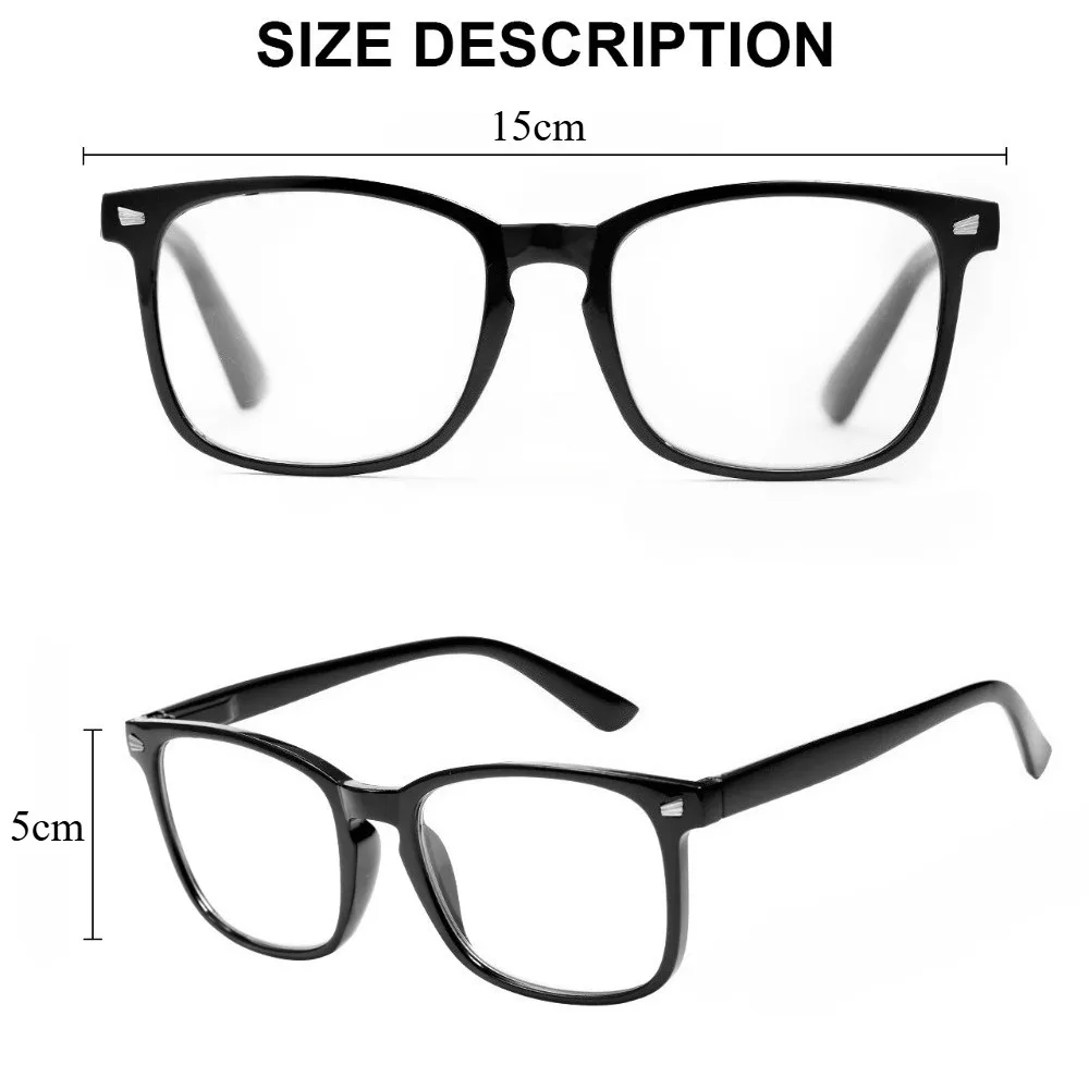 3 أزواج من نظارات القراءة ذات التركيز التلقائي، وإطارات بلاستيكية خفيفة الوزن، وتصميم عالمي لكل من الرجال والنساء