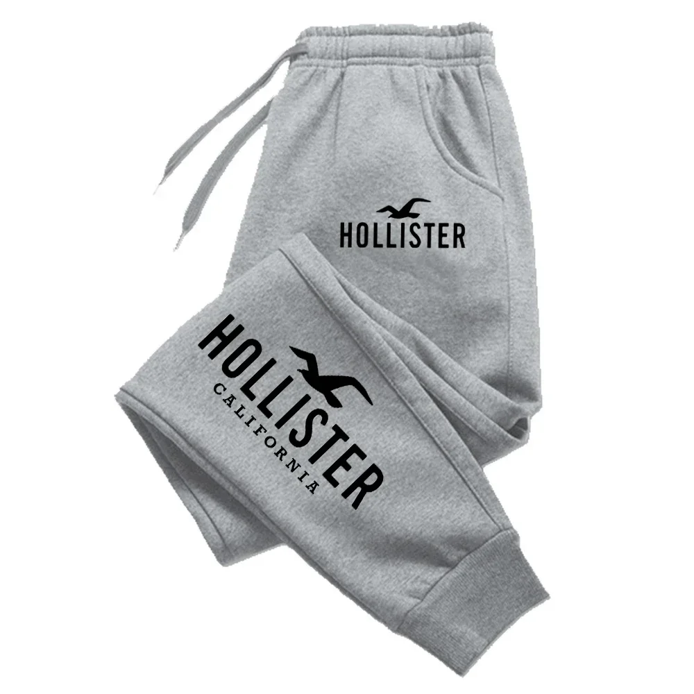 Hollister Men\'s and Women\'s Casual Trousers Sports Jogging Pants Sweatpants Harajuku Fashion Street Pants S-3XL Men\'s Trousers