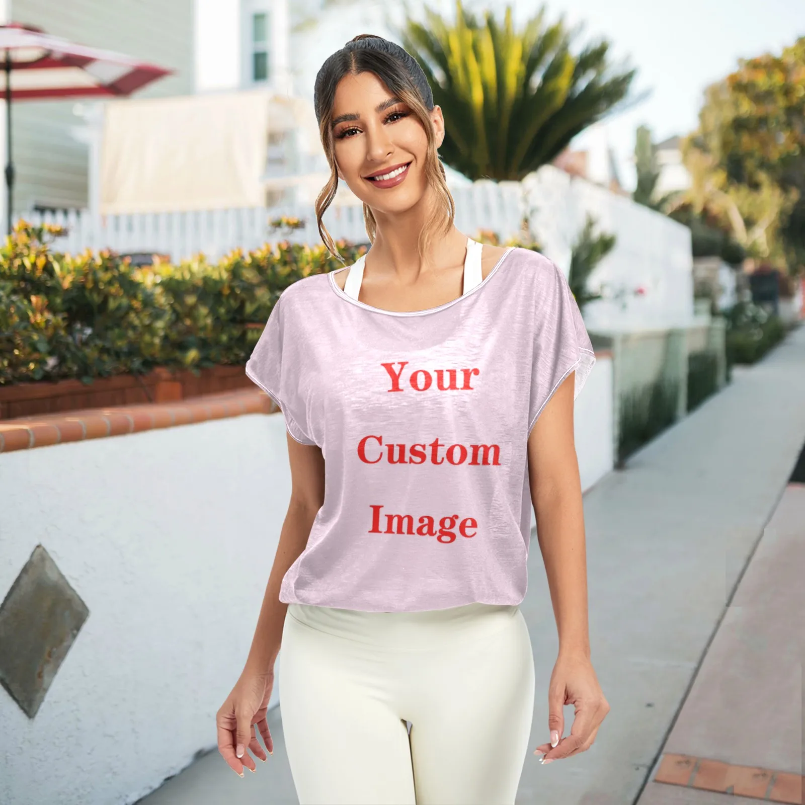 بلوزات أنيقة للصيف قمصان بأكمام تشبه جناح الخفّاش للسيدات قمصان نسائية ملابس كورية 2022 نمط مخصص جديد