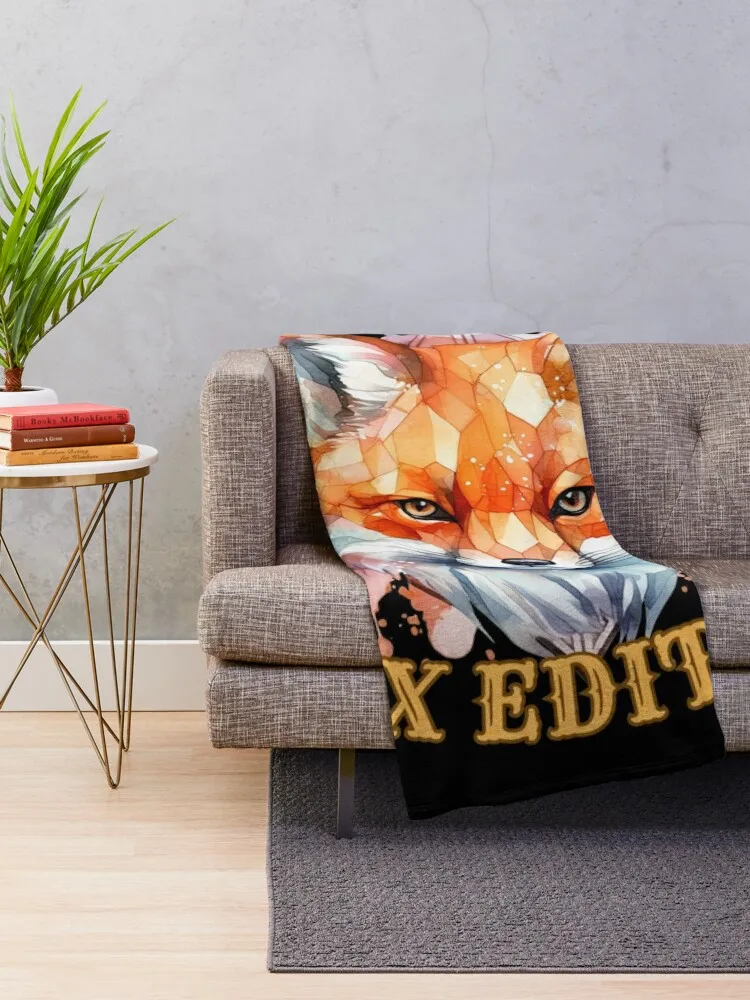 Chaos Coordinator, Fox Edition. fox lover Throw Blanket Soft Plush Plaid Soft For Decorative Sofa Blankets