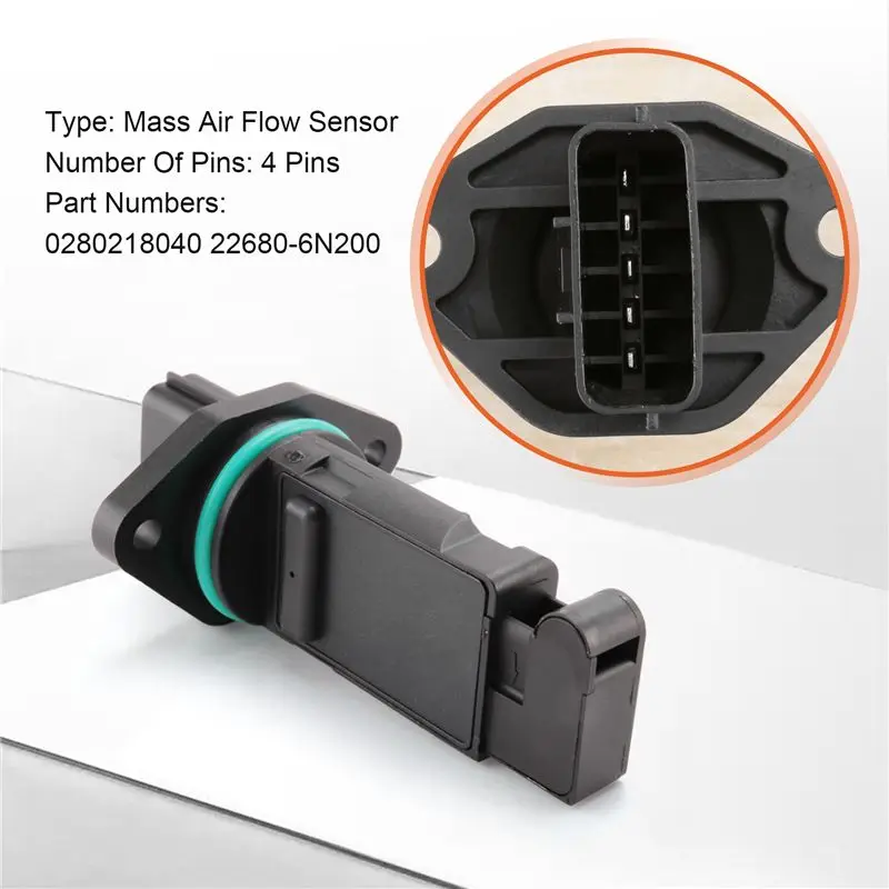 A01K-1Pcs MAF Mass Air Flow Meter Sensor 0280218040 22680-6N200 For Nissan Almera Maxima X-Trail 2002-2015
