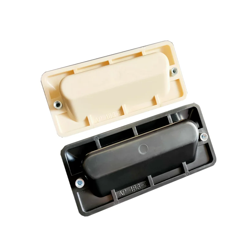 مقبض باب خزانة من البلاستيك الهندسي ABS مكون من ثلاث قطع مع مقبض باب صندوق كمبيوتر مخفي #4