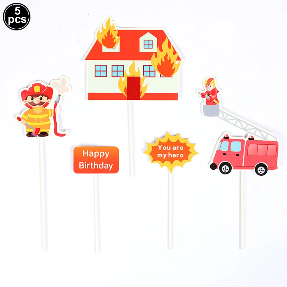 Acryl Feuerwehrauto Kuchen Dekoration Feuerwehrmann Alles Gute zum Geburtstag Kuchen Topper Feuer Feuerwehrmann Thema Jungen Geburtstag Party Dekoration Lieferungen – Detail 28