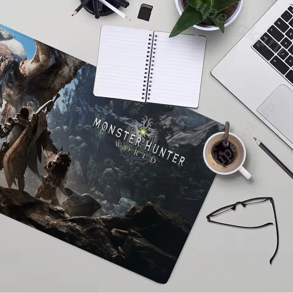 Monster Hunter World Mouse Pad Anime Mats Computer Mousepad Company Desk Pad Aesthetic Large Gaming Mousepads Office Mat 900x400