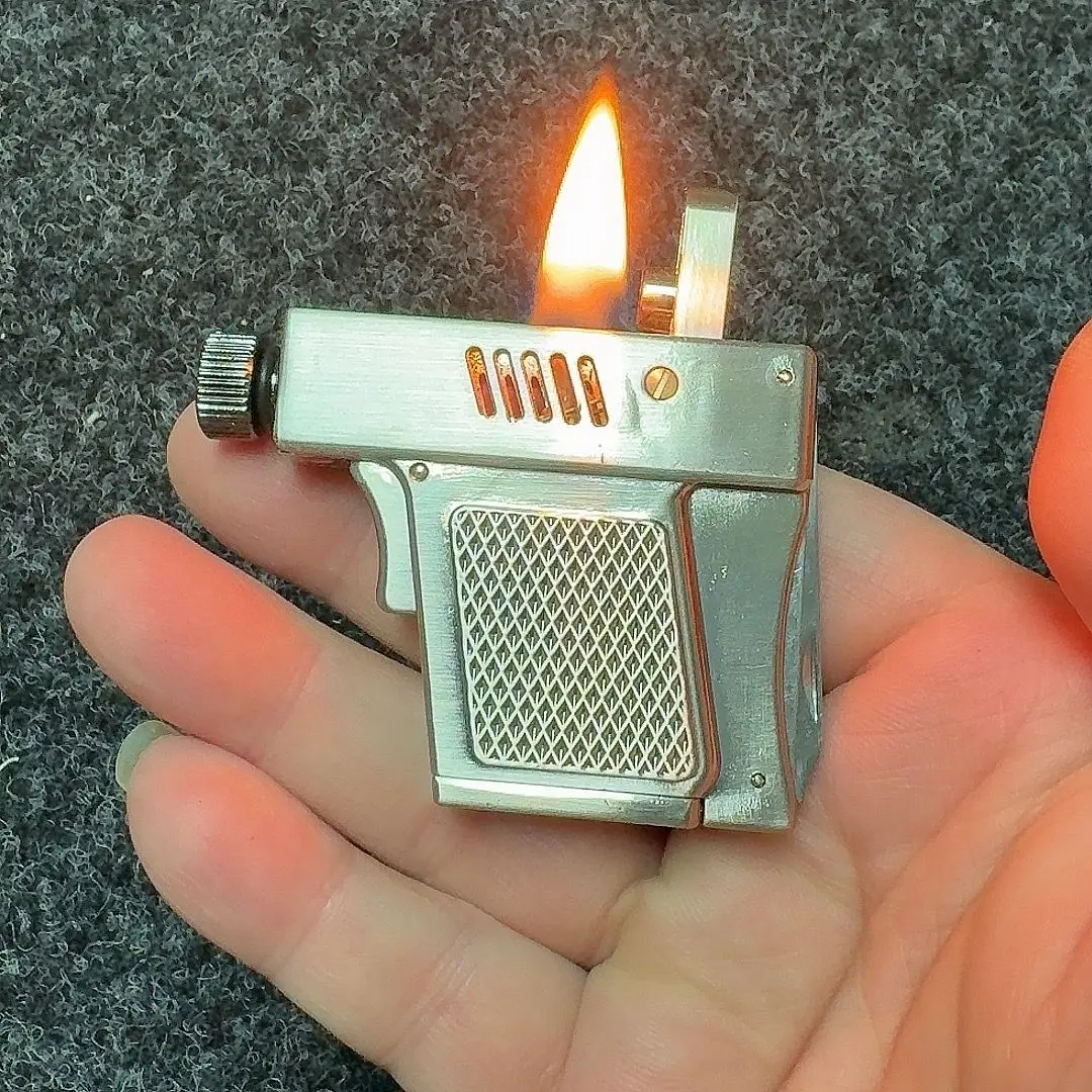 Automatic catapult fuel  lighter, one click ignition lighter, classic retro fuel lighter