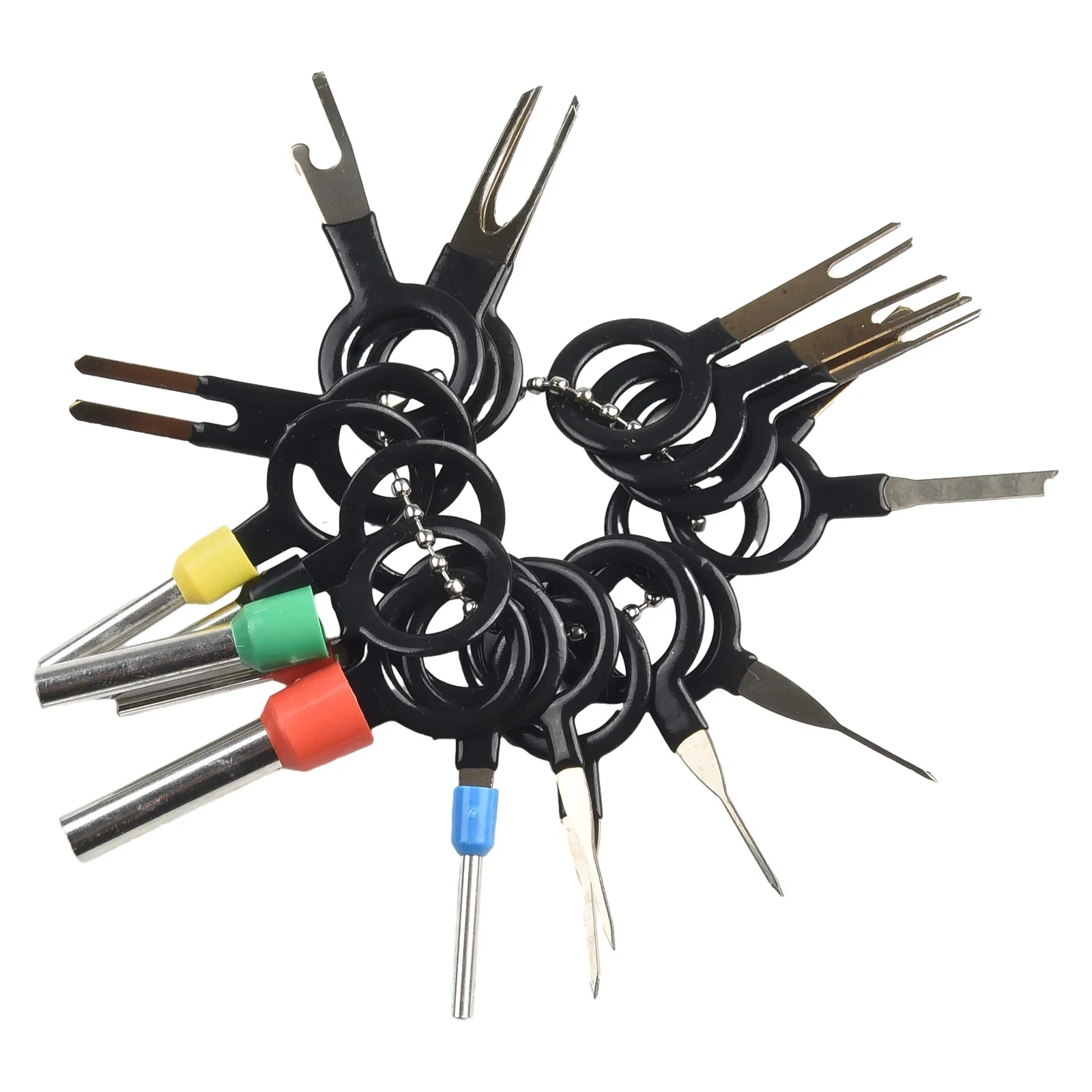 100Pc Pin Ejector Wire Kit Extractor Auto Terminal Removal Connector Puller Tool Direct Replacement Car Accessories