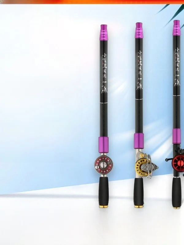ultra-short-carbon-fishing-rod-with-reel-integrated-inner-winding-system-adjustable-short-section-lightweight-ice-fishing-pole