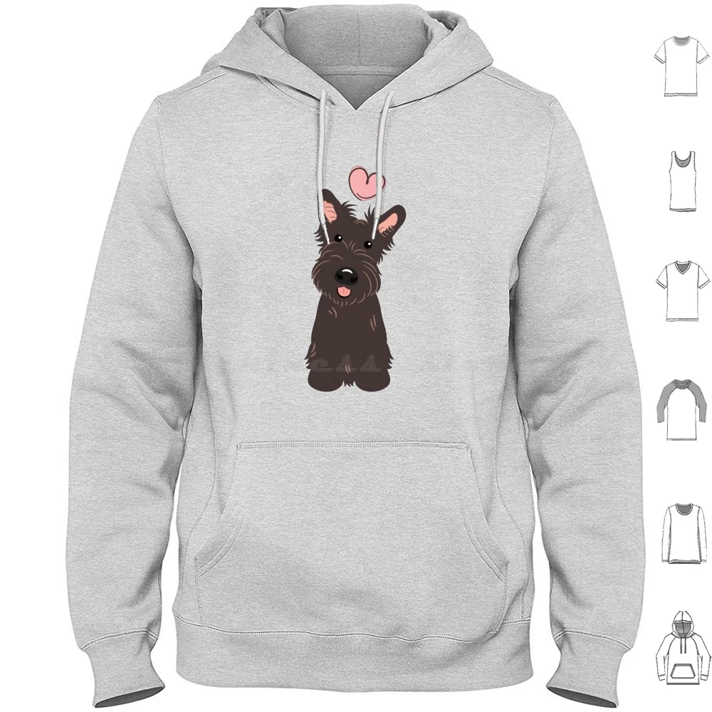 Love Brindle Scottish Terrier Hoodies Long Sleeve Scottish Terrier Scottish Terrier Scottish Terrier Funny Cute