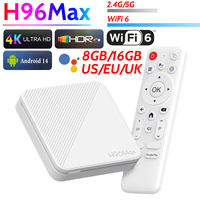 H96Max Android TV Box Set Top Box 4K 2GB RAM 8GB/16GB ROM HD Media Player Android 14.0 WiFi BT H313 Video Set Top TV Box