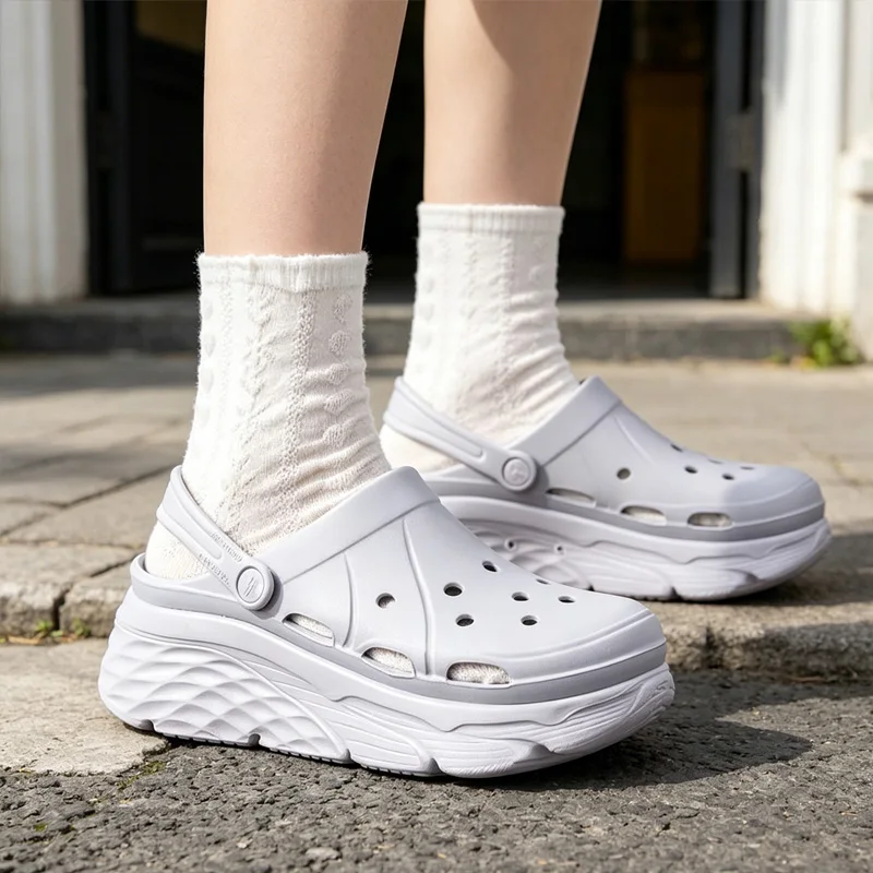 Skechers Sandals, MAX CUSHIONING  Non-slip Soft Comfort Summer Beach Outdoor Casual Shoes 111127-LAV