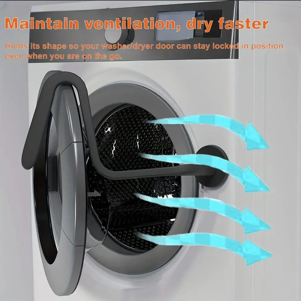 Magnet Base Magnetic Washer Door Prop-Stabilizer Flex Design Easy-Install Front Load Washer Door Bracket High Stability