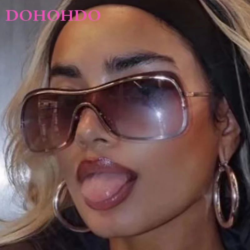 2025 Metal Y2K Wrap Around Sunglasses Women Silver Mirror Sun Glasses One Piece Steam Punk Goggles Men Sun Shades Eyewear UV400