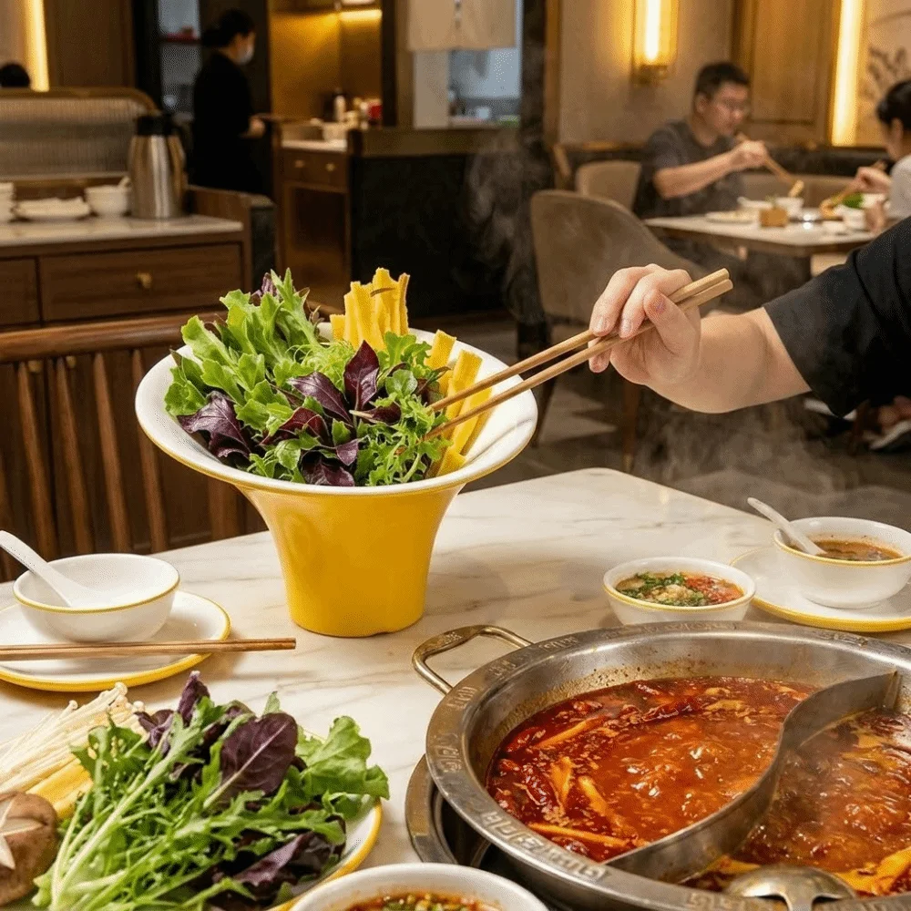 

Melamine Slanted Mouth Bowl Stackable Large Capacity Vegetable Platter Sasebo Ice Plate Durable Hot Pot Dish Plate