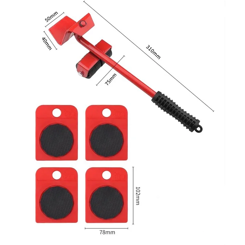 Furniture Lifter Tool Transport Shifter,Furniture Lift Mover Tool Set,360° Rotation Wheels Dolly,Easy Moving Sofas Couch