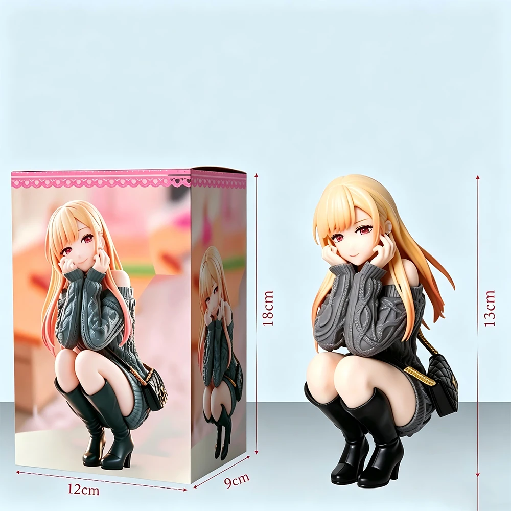 Anime Marin Kitagawa in Hockposition | My Dress-Up Darling Figur 10CM PVC Ornamente Modell Spielzeug Puppen Sammlerstücke Geschenk