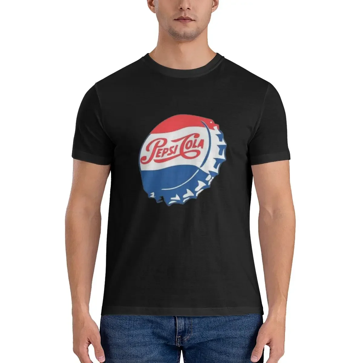 P-Pepsi Luxury T Shirts for Men Summer Print Shirt Cotton High Quality Clothing Streetwear S-6XL