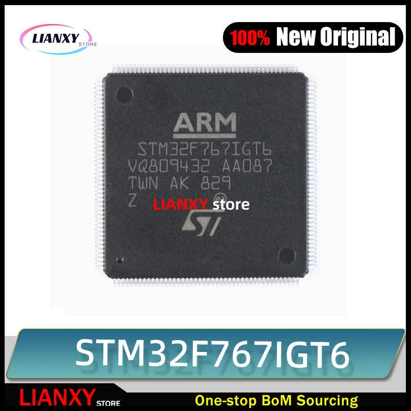 5Pcs Original Authentic Stm32F767Igt6 Package Lqfp-176 Cortex-M7 32-Bit Microcontroller -Mcu