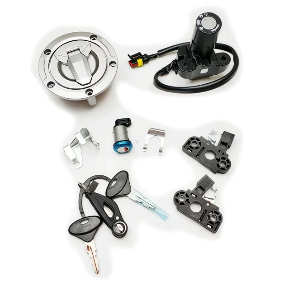 Motorcycle Fuel Tank Cap Lock Ignition Switch Lock Set Seat Lock Set With Keys For QJMOTOR Qjmotor SRK400 SRK 400
