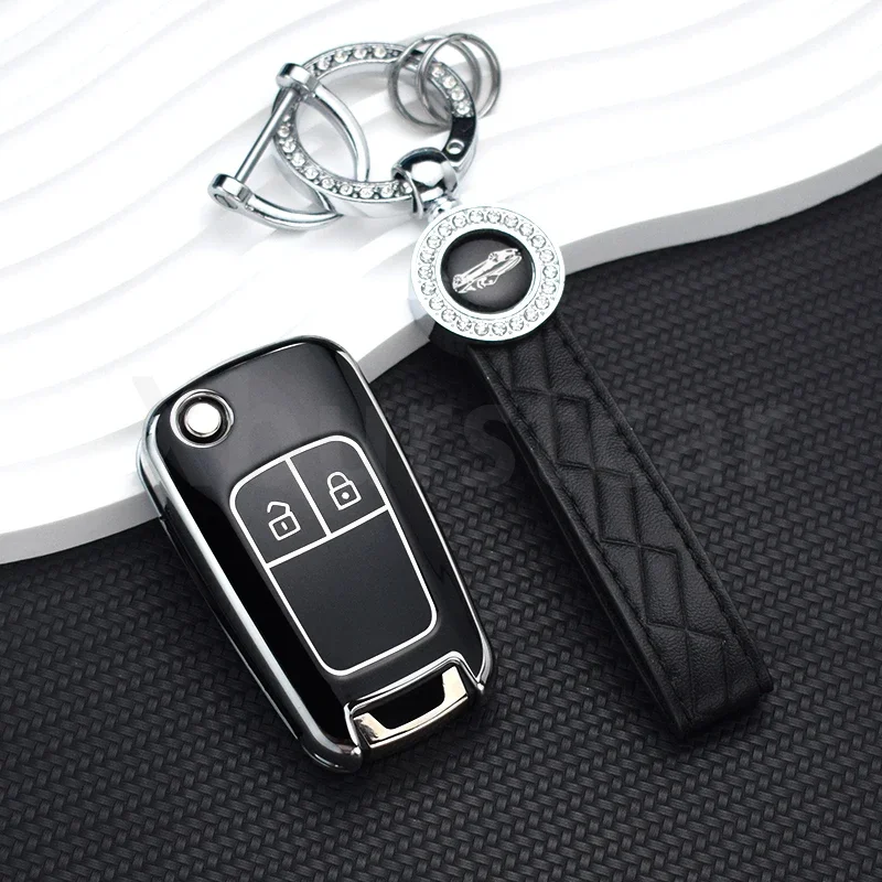 TPU Car Key Case Cover Shell Fob For Chevrolet Aveo Prism Spark Trax Cruze For Opel Insignia Astra J Zafira Corsa D Mokka Meriva