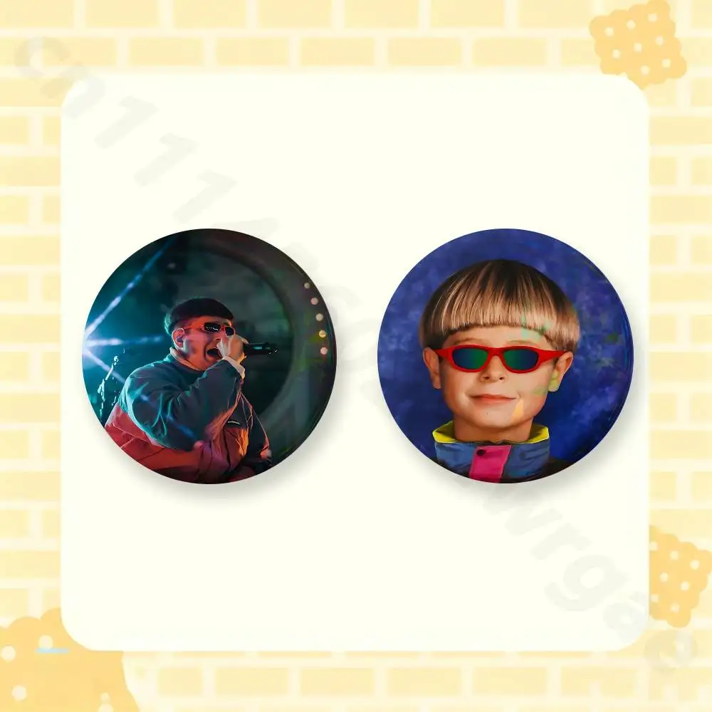 Oliver T-Tree Life Goes On 2 Pieces Badge Brooches on Backpack Clothes Handmade Round Enamel Pins for Jewelry