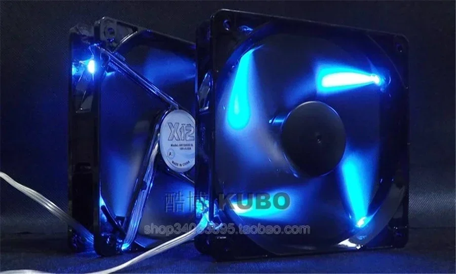 New Silent Blue Led 120MM 1225 12025 120*120*25MM 12*12*2.5CM  chassis fan 12025 thin 12CM 12V 0.25A 3pin