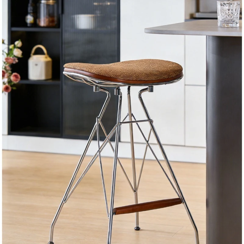 

Medieval wrought iron bar chair simple household high chair stool retro cafe island chair