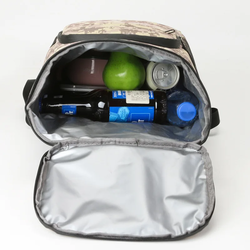 Zaino mimetico portatile zaino termico di grande capacità zaino da Picnic impermeabile all\'aperto borsa termica per birra con impacco di ghiaccio