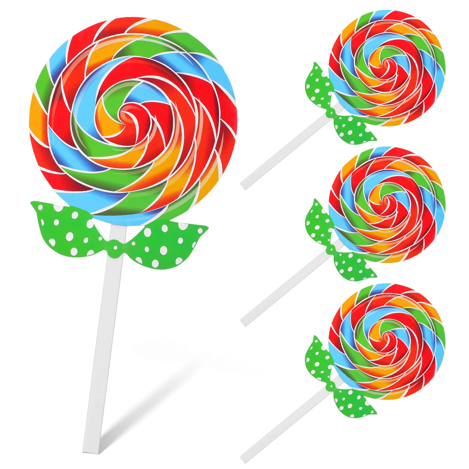 

4Pcs Lollipop Props Colorful Photography Props for Dance Supplies Party Favors Studio Posing Photoshoot