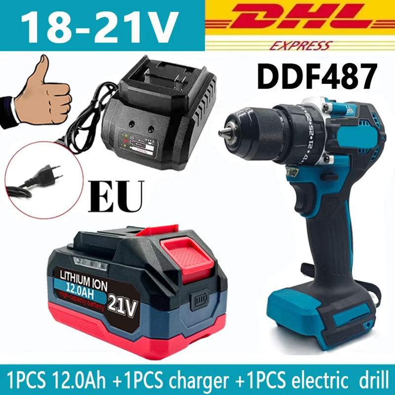 21V 6.0Ah 12.0Ah Voor Makita 18V Batterij Power Tools Li-Ion Vervanging LXT BL1850 BL1860 DDF487 voor 18V Schroevendraaier met BMS