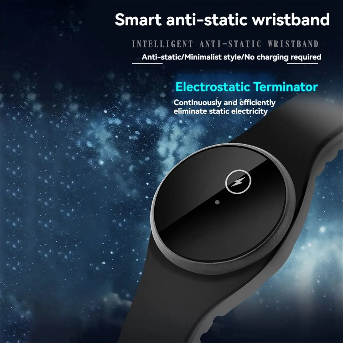 A86G NEW Anti Static Bracelets Smart AI MCU Wrist Strap Static Buckle Winter Static Eliminator Wristband Cream White