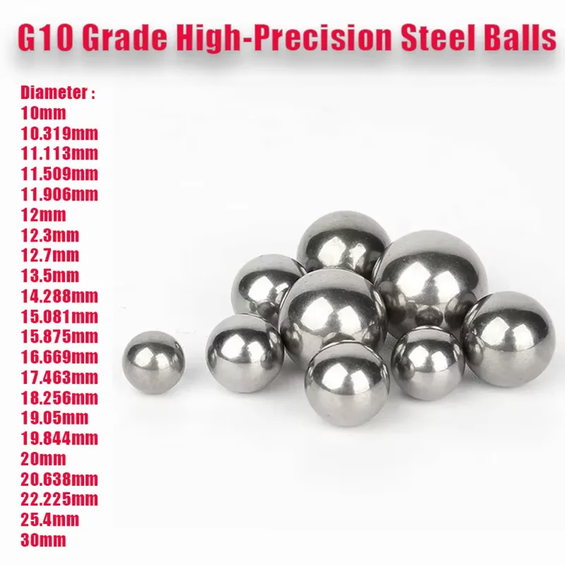 

5-10 Pcs G10 Grade 10-30mm Bearing Steel Balls Solid Smooth High Precision Steel Ball Screw Rod Sliding Block Guide Balls