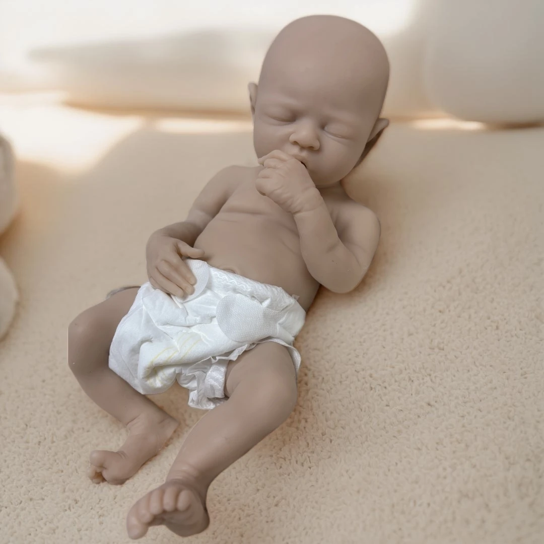 16,5 inch open mond en wasbaar ongeverfd massief siliconen herboren meisjespop zacht aanvoelend gevoel bebe pop herboren tam siliconen bebek