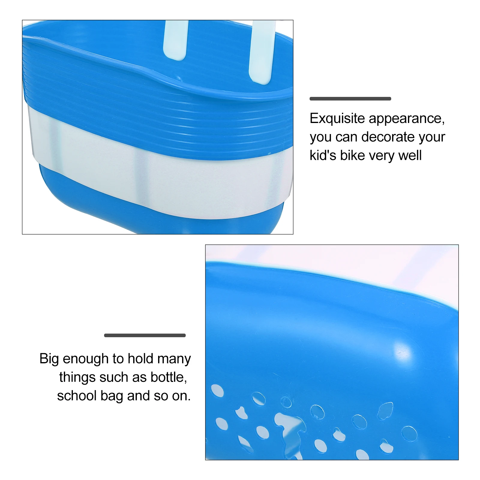 

2pcs Children Front Handlebar Basket Scooter Storage Accessories Durable Plastic Bike Basket For Kids Scooter Easy Install
