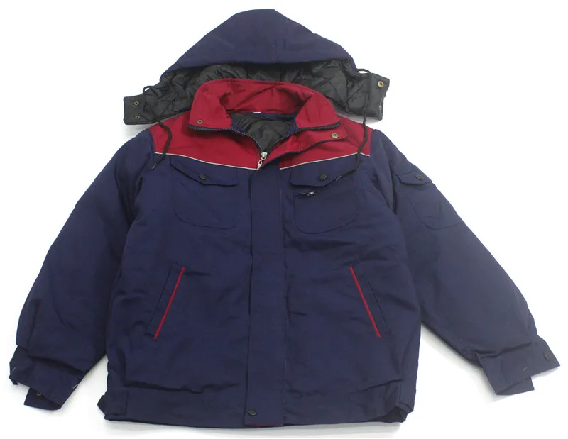 

Утепленная износостойкая куртка с отстегивающейся внутренней хлопковой подкладкой, ветрозащитная, с капюшоном, рабочая одежда, морозостойкая, термозащитная верхняя одежда с карманами