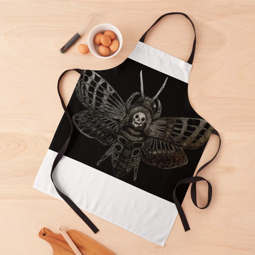 Death Head Moth Apron Woman Kitchen For Kitchen Women Kitchen Things And For Home Restaurant Apron