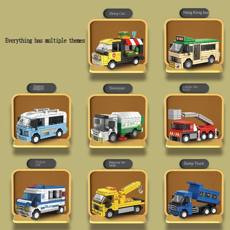 8 Puzzle-Spielzeuge, Bausteine, Gleitautos, Stadthafte Simulationsfahrzeuge, Exquisite Innendekorationen, Feiertagsgeschenke – Detail 4
