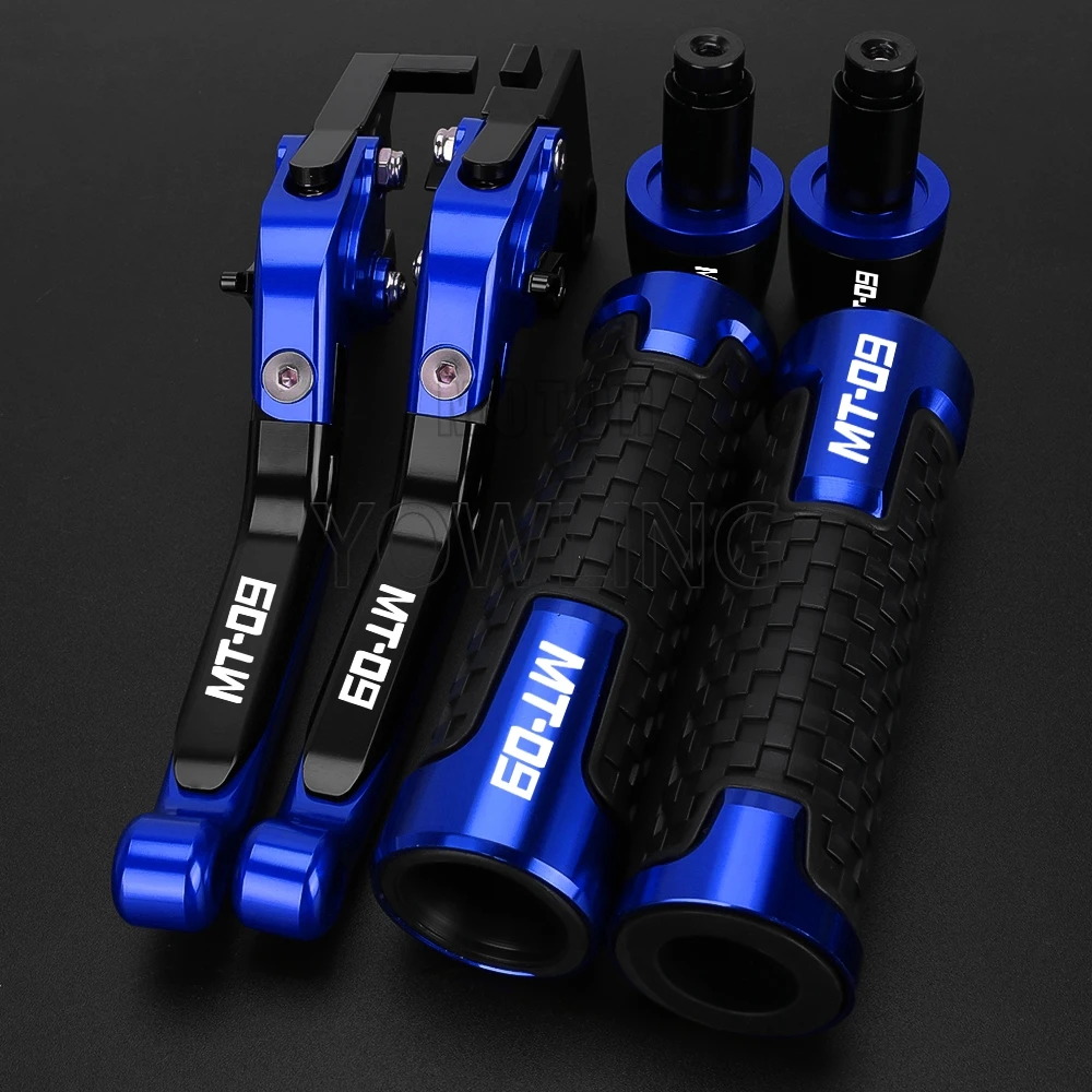 

For Yamaha MT09 MT-09 MT 09 2024 2025 2026 Motorcycle Accessories Aluminum Adjustable Brake Clutch Levers Handlebar Grips Ends