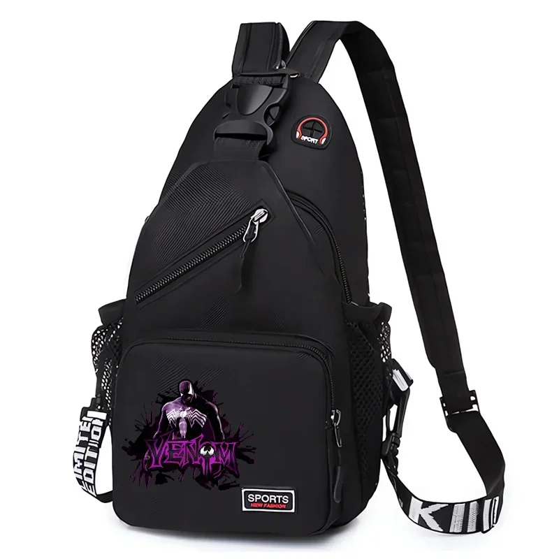 Venom Marvels – sac de poitrine léger pour hommes et garçons, sac à dos à bandoulière multifonctionnel, sacs portables de sport en plein air pour enfants