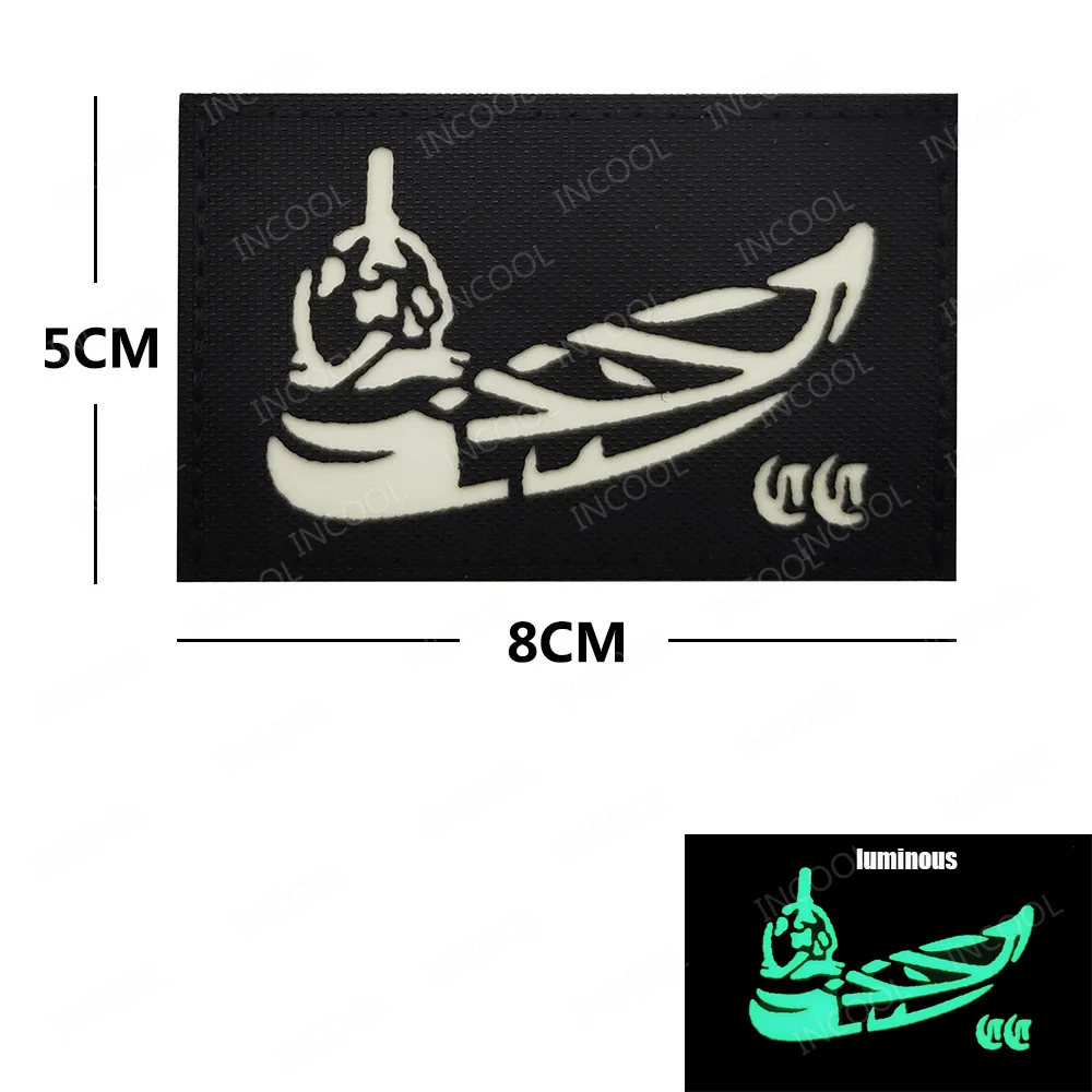 Boat Embroidered Patches Forward Armband Skull Appliqued Observations Skeleton Shoulder Embroidery Patches For Clothing Cap