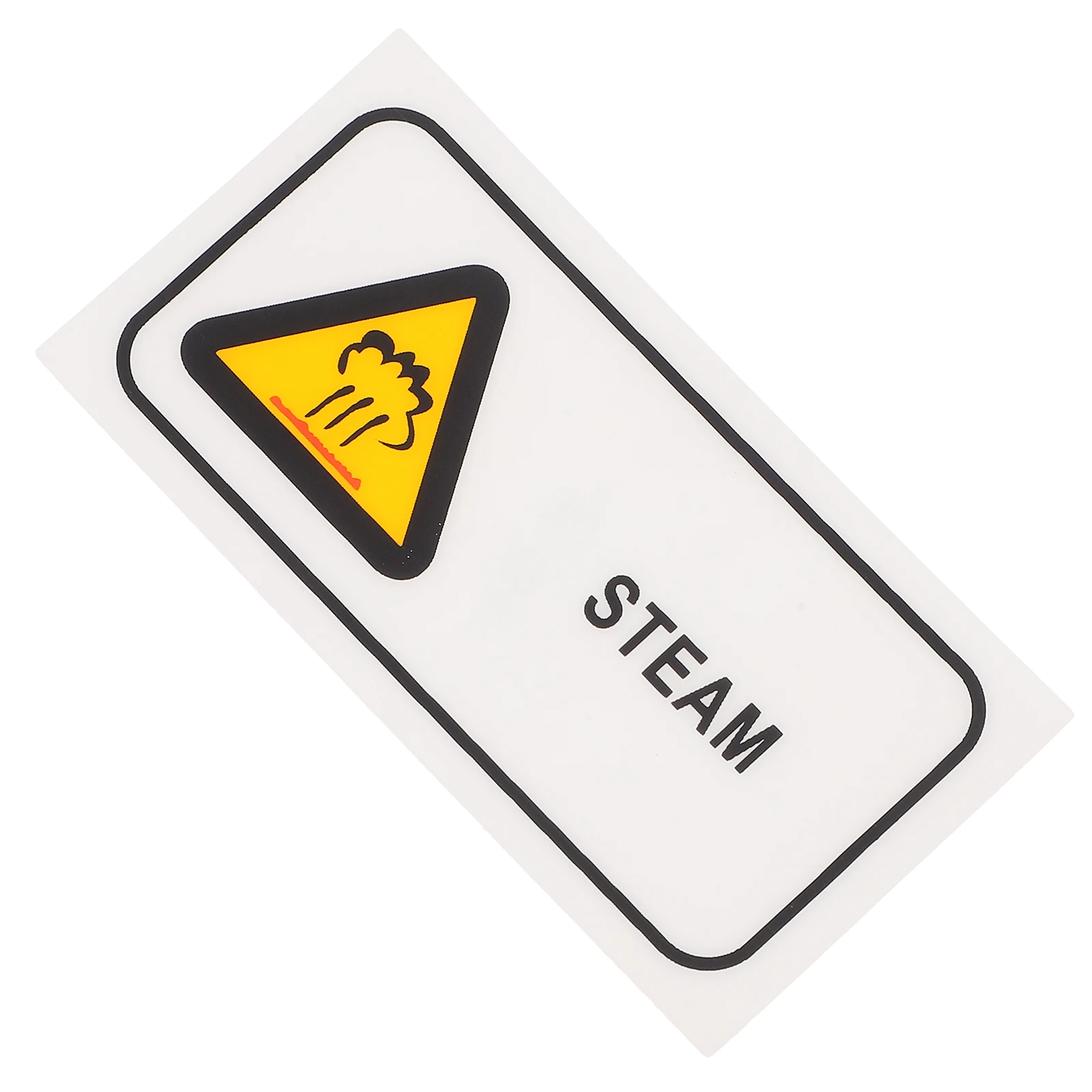 

High Temperature Warning Labels Mini Garment Steamer Iron Full Size Hot Stickers Caution Steam Safety Equipment PET Material