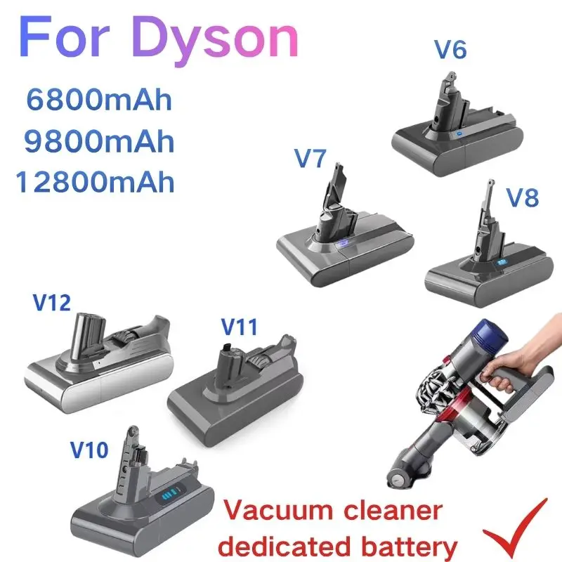 

For Dyson V6 V7 V8 V10 V11 V12 Series Cord-Free Vacuum Handheld Vacuum Cleaner Batte