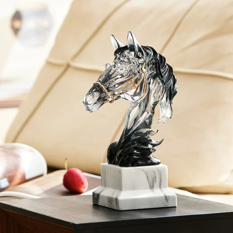 Creative Horse Sculpture Decor Modern Statue for Living Room Study Home Decoration Ornament Gift Household Goods
