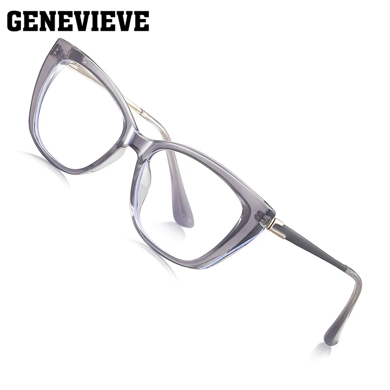 GENEVIEVE جديد عين القطة تصميم شخصي بسيط نظارات الضوء الأزرق المضادة للضوء الأزرق وصفة طبية قابلة للتخصيص LS227 #2