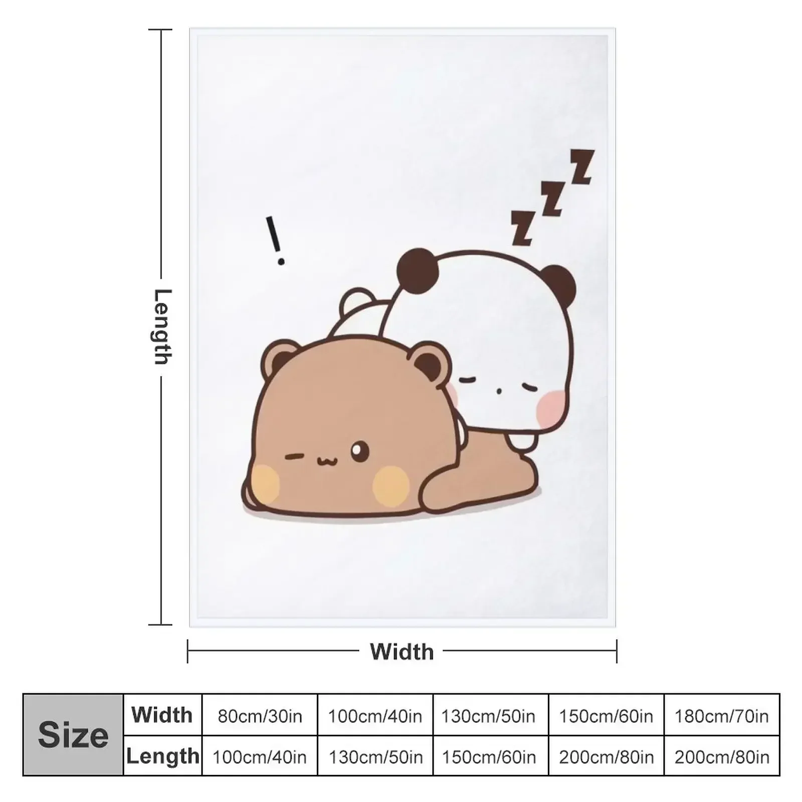 Panda Bear, Bubu Dudu Love Sleep Throw Blanket For Sofa Thin Moving heavy to sleep Luxury Thicken Blankets