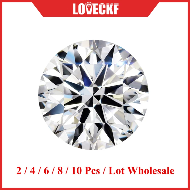 2 / 4 / 6 / 8 / 10 Pcs Per Lot Promotion Moissanite Stone with Certificate Lab Diamonds Loose Gemstones with GRA Laser Code