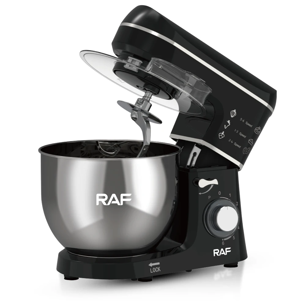 RAF 1400W 6 Speeds with Pulse Function Hot Sale Kitchen 8L Stand Mixer 3 In 1 Dough Mixer Dough Kneading Stand Food Mixer