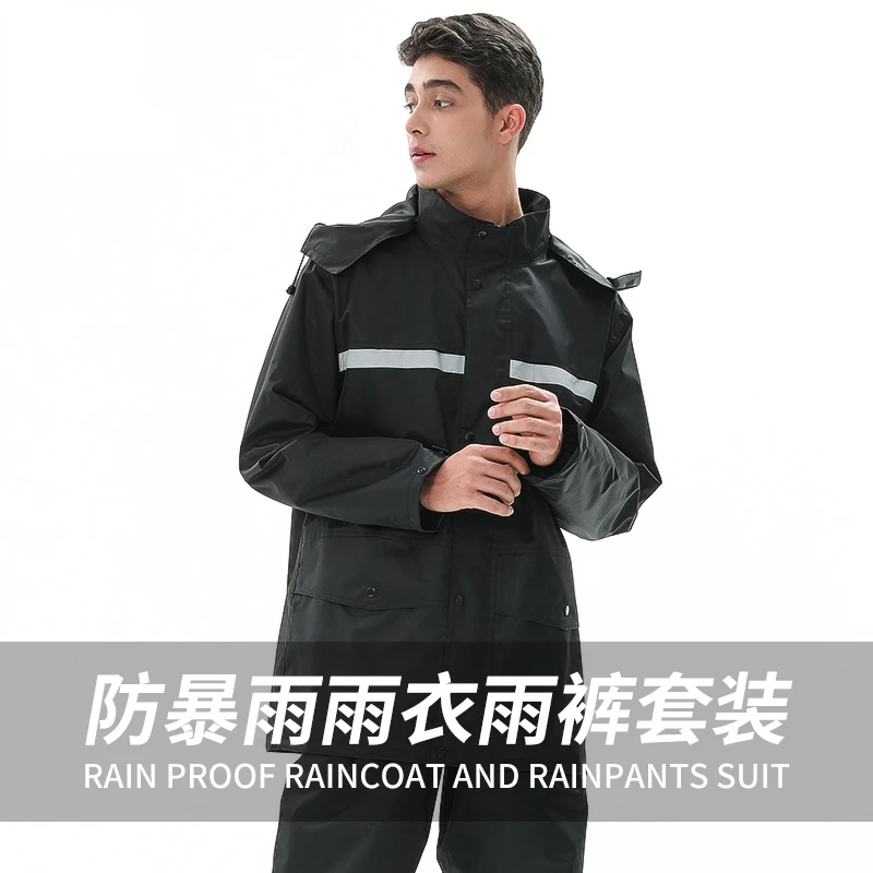 

Men Waterproof Scooter Raincoat Jacket Motorcycle Hiking Raincoat Men Outdoor Suit Capa Chuva Motociclista Home Garden Poncho