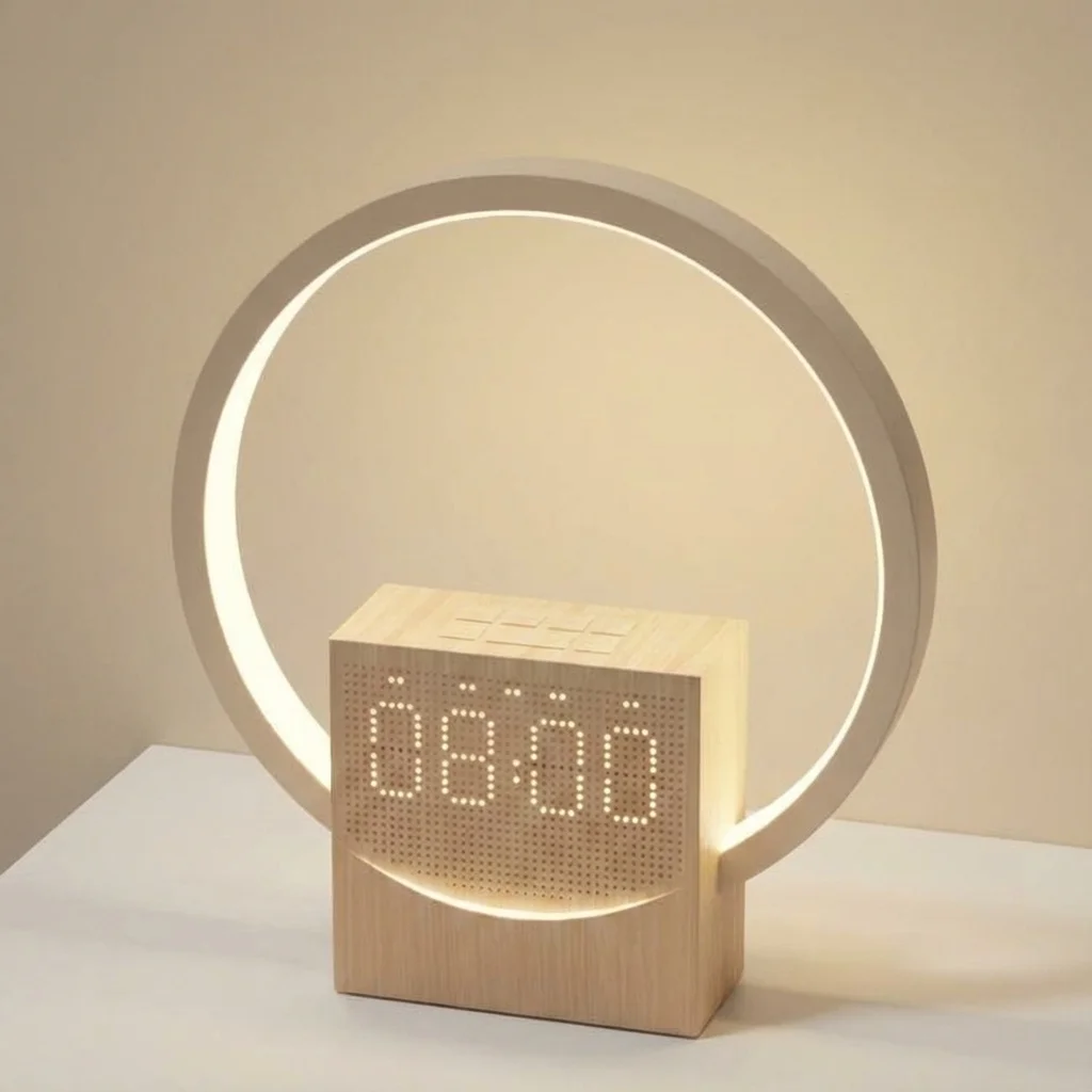 Digital Alarm Clock Sunrise Simulation Wake-up Light Bluetooth Speaker White Noise Machine Desk/Bedside Clock for Bedroom Office